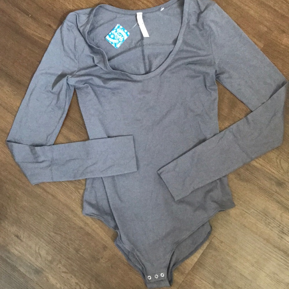 NWT Free People Easy Peasy Long Sleeve Bodysuit L - Picture 6 of 6
